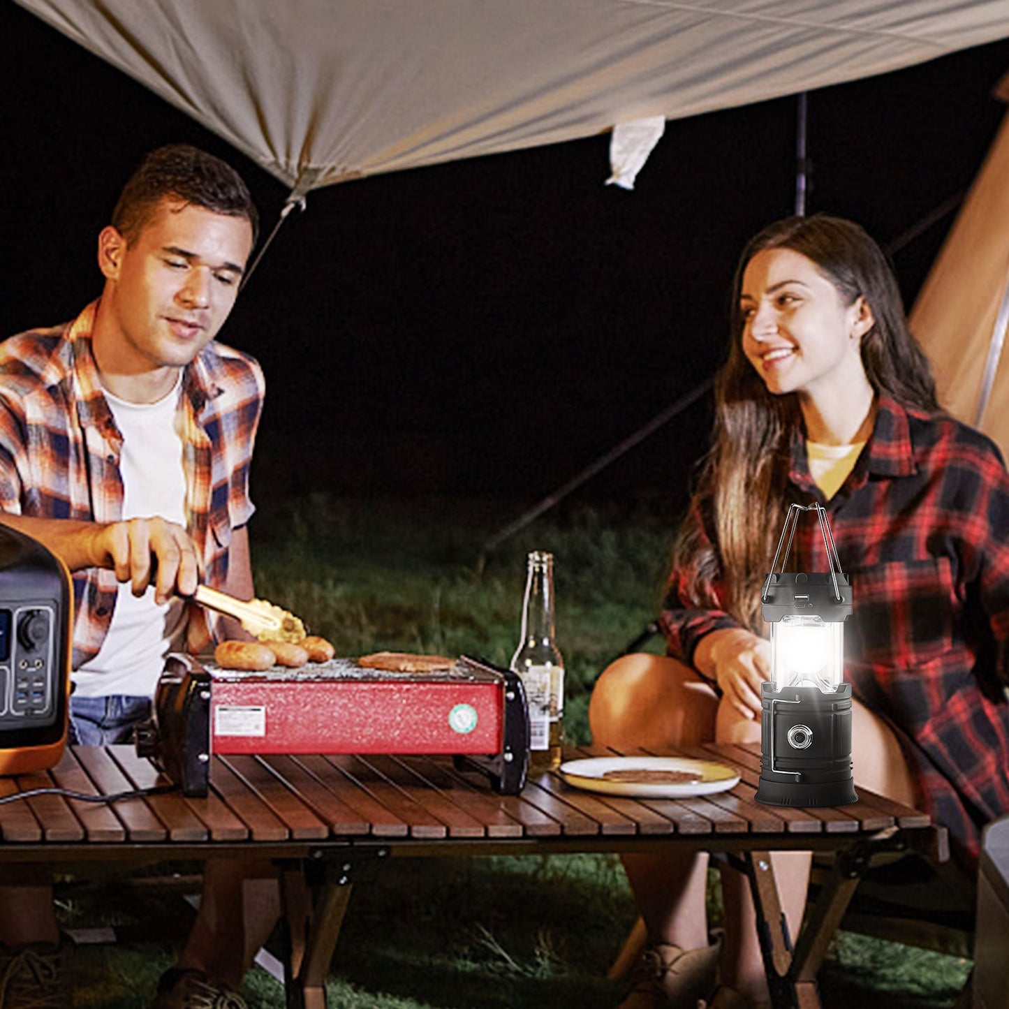 LED Camping Lanterns Portable Rechargeable Lights As Battery Bank 4 PCs - POWERVANT