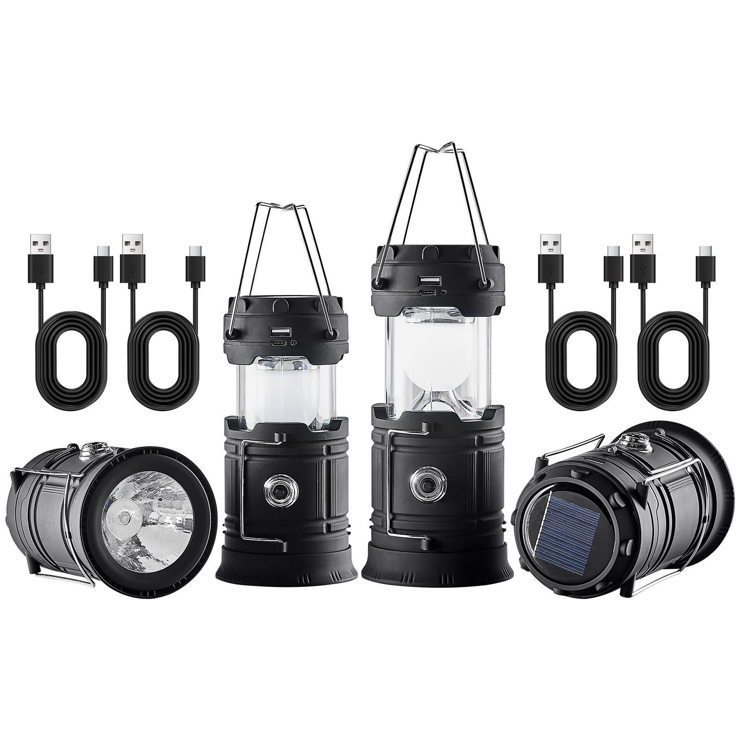 LED Camping Lanterns Portable Rechargeable Lights As Battery Bank 4 PCs - POWERVANT