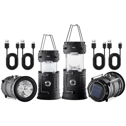 LED Camping Lanterns Portable Rechargeable Lights As Battery Bank 4 PCs - POWERVANT